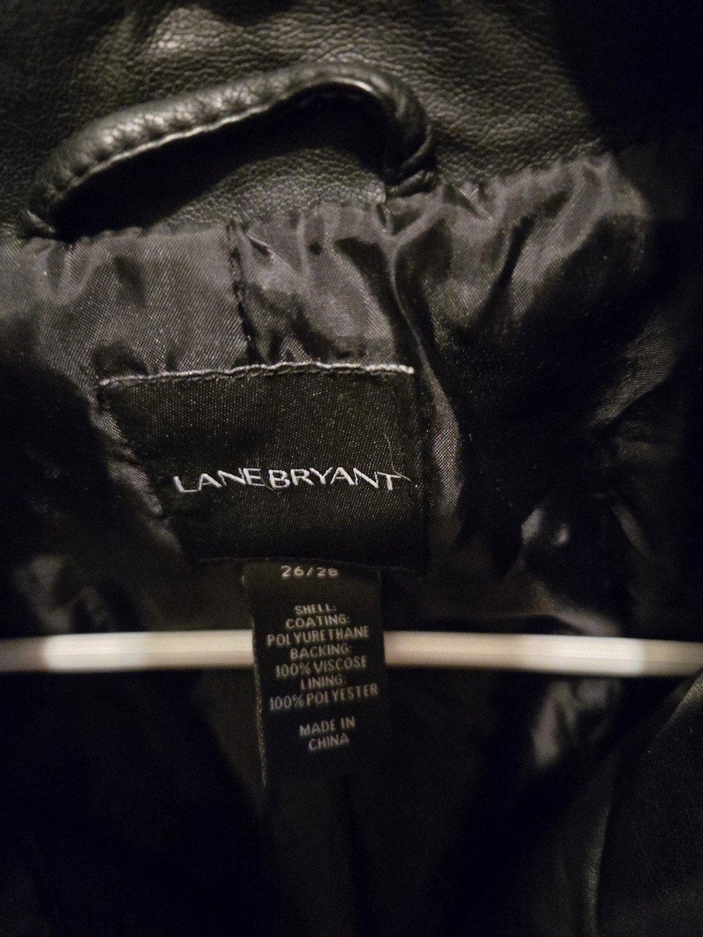 Lane Bryant Black Women's Moto Jacket - Faux Leather Shell